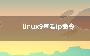 linux9查看ip命令？